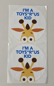 Toys R Us Geoffrey Stickers I'm A Toys R Us Kid 3in Round Lot of 2 New stickers - Picture 1 of 6