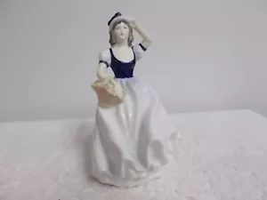 Coalport Bone China Maxine Lady Woman Holding Flower Basket Figurine England - Picture 1 of 7