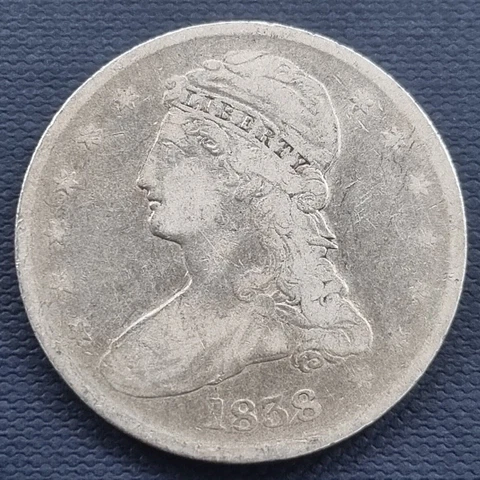 1838 Capped Bust Half Dollar 50c Better Grade #54298 Cover