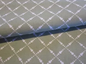 Diamond Sage Quilter's Showcase Cotton Fabric BTY Dots Trellis Green White - Picture 1 of 4
