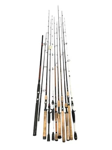 LOT OF 20 BASS PRO, JOHNNY MORRIS, SHIMONA, ABU GARCIA FISHING RODS BROKEN TIPS - Picture 1 of 7