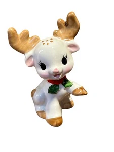 ONE Lefton Christmas Reindeer Salt OR Pepper Shakers #1669 Japan Replacement - Picture 1 of 7