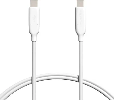 (3) Amazon Basics Fast Charging 60W USB-C3.1 Gen2 to USB-C Cable 3' White $28.17 - Image 1 of 4