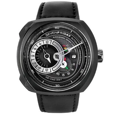 SevenFriday Men's Watch Q Series Automatic Power Reserve Leather Strap Q3-05 - Image 1 of 3