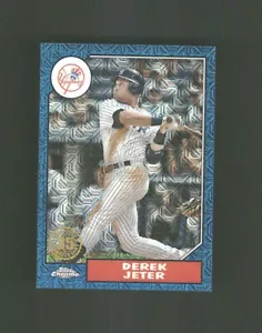 2022 Topps Serie 2 Chrom Silber Packung Blau Mojo Refraktor Derek Jeter #'d/150 - Bild 1 von 2