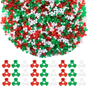 1600Pcs Christmas Tri-Shaped Beads Plastic Tri Beads Christmas Beads for Christm - Picture 1 of 7