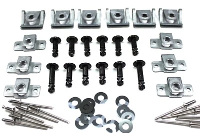 SPEEDY FASTENERS Honda CBR900RR Fireblade 92-99 Schwarz dzus & Alu Verkleidung Schrauben-Set