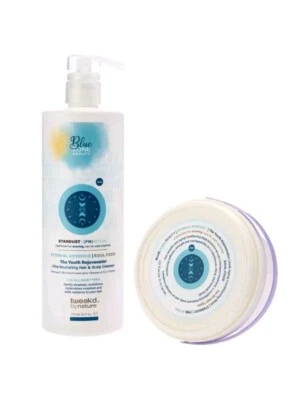 TWEAK-D Tweak'd by Nature Stardust PM Ritual Blue Zone Hair Cleanser & Mask Set
