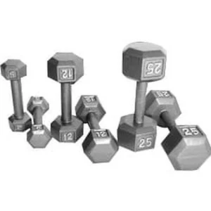 1X Single Cast Iron Hex Dumbbell 5/8/10/12/15/20/25/30/35/40/45/50/55/60lb - Picture 1 of 41