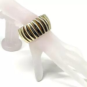 De colección Disfraz Moda Joyería Pulsera Elástica Brazalete Tono Dorado Marcado Japón - Imagen 1 de 7