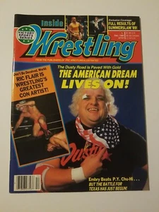 VINTAGE INSIDE WRESTLING MAGAZINE 1989 DUSTY RHODES RIC FLAIR HULK HOGAN WWF NWA - Picture 1 of 10