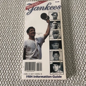 New York Yankees 1984 Information Guide - Dave Righetti Cover - Bild 1 von 2