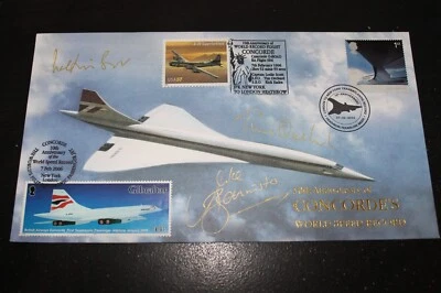 2006 GB CONCORDE WORLD SPEED RECORDS NYC - LONDON FDC - SIGNED LIMITED EDITION - Image 1 of 2