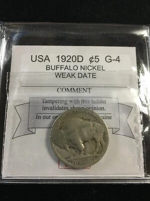 1920D  USA,  Buffalo Nickel ¢5 Filler  - Image 1 of 4