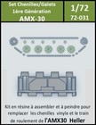 Set amélioration de chenilles 1ére génération pour AMX 30 -1/72