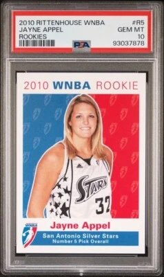 2010 Rittenhouse WNBA Rookie Jayne Appel  PSA 10 Stanford Cardinal San Antonio - Image 1 of 2