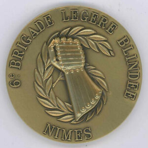 6° Brigade Légére Blindée Médaille de table 65 mm