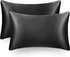 Silky Satin Pillowcase Hair And Skin Soft Cooling Pillow Cases Queen Size  2 Set