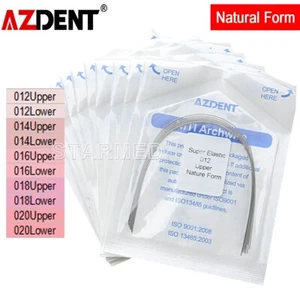 EE. UU. 10X AZDENT Ortodoncia Dental Super Elástico Niti Arco Redondo Alambres Naturaleza FDA - Imagen 1 de 17