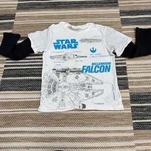 BabyGap x Junk Food Star Wars Millenium Falcon Long Sleeve Shirt Size 5 - Picture 1 of 7