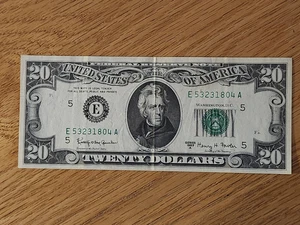 1963A $20 NON-STAR FEDERAL RESERVE NOTE RICHMOND DISTRICT E53231804A - Picture 1 of 5