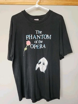 Camiseta Negra Musical Fantasma de la Ópera Años 80 De Colección - Talla XL Foto 1 de 4
