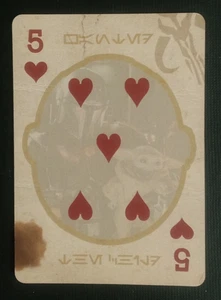 Disney Star Wars Il Mandaloriano Grogu Carta da Gioco 5 Cuori - Foto 1 di 2