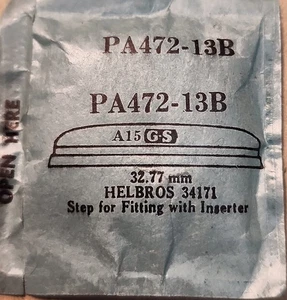 Vintage NOS GS PA472-13B 32,77mm Armbanduhr Kristall für Helbros 34171 - Bild 1 von 1