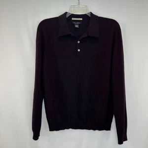 Glen Royal Pullover Herren Large Rot 100% Kaschmir Knopf Langarm - Bild 1 von 6
