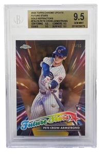 2024 Topps Chrome Update Future Stars Gold Ref Pete Crow-Armstrong BGS 9.5 POP1 - Picture 1 of 4