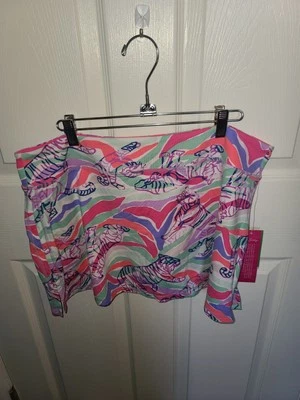 Falda corta Lilly Pulitzer Run Around talla XL rayas de arena #20211 nueva con etiquetas Foto 1 de 4
