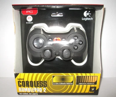 Logitech Cordless Rumblepad 2 Vibration Gamepad Controller PC NEW Sealed - Image 1 of 4