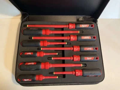 Milwaukee 48-22-2210 Insulated Driver Set - 10 Piece In Zippered Carrying Case - Image 1 of 4