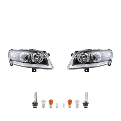 Scheinwerfer Set passend für Audi A6 C6 4F D2S Links & Rechts mit Leuchtmitteln - Bild 1 von 4