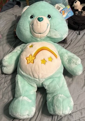 "De colección Wish Care Bear 2002 Jumbo 26"" Peluche Raro Verde Estrella Fugaz Y2K Nuevo con Etiquetas" Foto 1 de 4