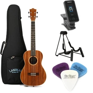 Lanikai ACST-B Acacia Baritone Ukulele Essentials Bundle - Natural - Picture 1 of 1