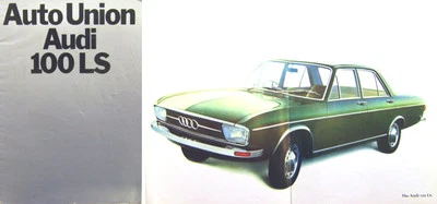 Audi 100 LS 4 door Saloon Original UK Market Sales Brochure Pub. Auto Union - Image 1 of 3