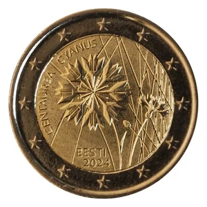 2 Euro Münze Estland 2024 Kornblume Gedenkmünze Sondermünze - Bild 1 von 1