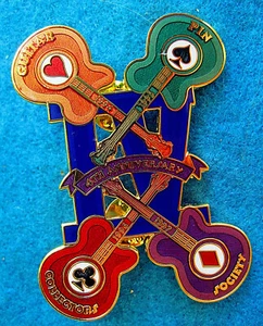 GPCS GROUP GUITAR PIN COLLECTORS SOCIETY 4th ANNIVERSARY 1994-97 Hard Rock Cafe - Picture 1 of 1