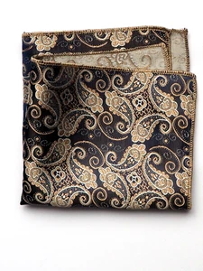 Paisley Accessorio Fazzoletto Uomo Tasca Quadrato 10 Pollici Quadrato Poliestere - Foto 1 di 13