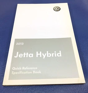 Volkswagen Jetta 2013 híbrido libro de especificaciones de referencia rápida  - Imagen 1 de 3