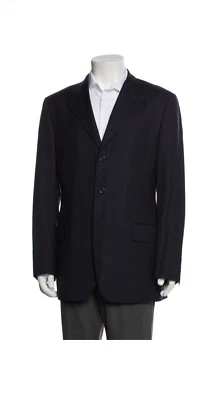 Salvatore Ferragamo Hombre Blazer 100% Lana Azul Marino Talla 52 o XL USADO EN EXCELENTE ESTADO Foto 1 de 4