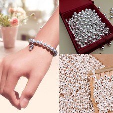 100 Genuine 925 Sterling Silver Round Ball Beads for Jewelry Making Findings 2MM