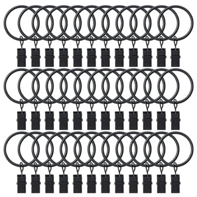 Упаковка из 2 или 36 шторных колец с зажимами, драпировочных зажимов с кольцами вешалками драпировками - Изображение 1 из 4