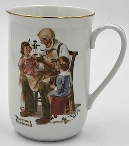 1982 De colección Norman Rockwell The Toymaker taza serie clásica sin caja - defecto - Imagen 1 de 6