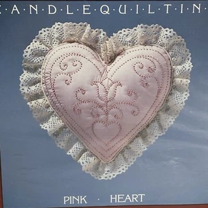 Rosa HERZ Kissen Set Kerzendocht Kerze Quilten von Cathy Needlecraft Inc Nr. 8004 - Bild 1 von 7