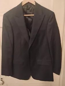 Calvin Klein Mens 38R Black Mini Check MALBIN Slim Fit Wool Sport Coat - Picture 1 of 7