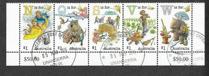 Australia 2016-Aussie Alphabet fino usado cto set  Foto 1 de 1