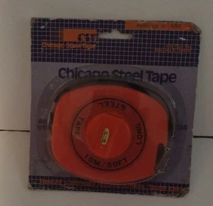 Cinta de acero Chicago vintage 50 pies CST - Imagen 1 de 3