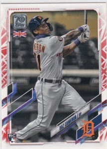 2021 Topps 70th UK DAZ CAMERON Big Ben paralelo #84 35/99 Tigres novato - Imagen 1 de 1